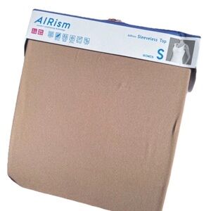 Uniqlo AIRism Sleeveless Top - Tan Brown Size Small